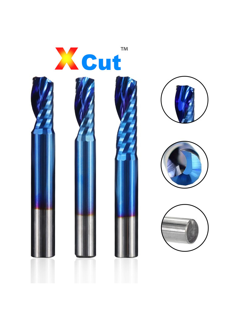 1 Flute End Mill  ø4 ø6 ø8mm XCut Blue