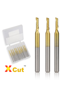 10x Tin Coated Cutter for CNC Engraving ø3.175mm