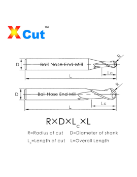 Molino de extremo redondo | Tratamiento Carbide XCUt Azul