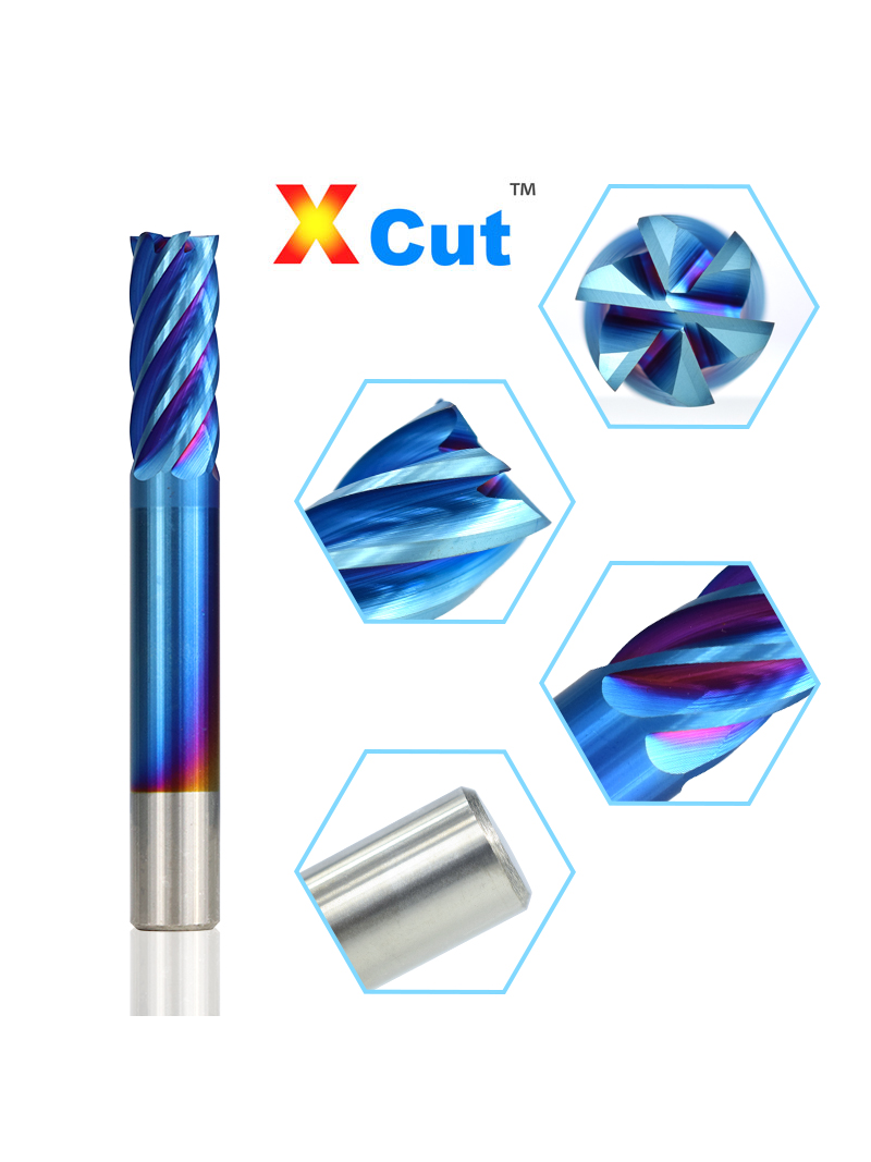 End mill 6 Flutes - X-Cut Blue surface treatment