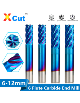 End mill 6 Flutes - X-Cut Blue surface treatment