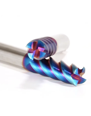 End mill 4 Flutes - X-Cut Blue surface treatment